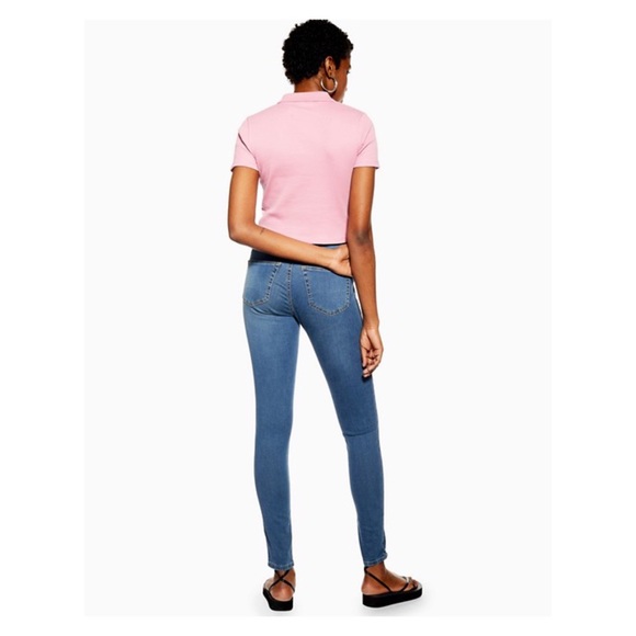 Topshop Women’s Jeans In Mid Wash Blue Size 26 - Picture 5 of 13